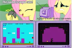 Size: 1769x1177 | Tagged: derpibooru import, eversion, exploitable meme, fluttercry, fluttershy, gamershy, meme, safe, tv meme