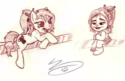 Size: 3404x2225 | Tagged: artist:crimsonbirth, derpibooru import, ponified, safe, sugar rush, vanellope von schweetz, wreck-it ralph