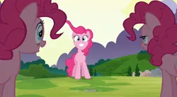 Size: 1571x863 | Tagged: bedroom eyes, derpibooru import, funcest, out of context, pinkie pie, safe, screencap, selfcest, youtube caption, youtube link