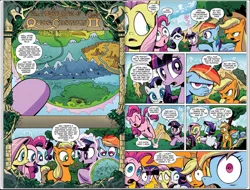 Size: 1241x942 | Tagged: applejack, artist:andypriceart, comic, crystal ball, derpibooru import, fluttershy, glowing horn, idw, idw advertisement, map, official, official comic, pinkie pie, preview, rainbow dash, rarity, safe, spoiler:comic, spoiler:comic02, the return of queen chrysalis, twilight sparkle, wide eyes