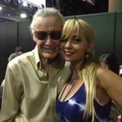 Size: 1024x1024 | Tagged: barely pony related, derpibooru import, human, irl, irl human, photo, safe, stan lee, tara strong