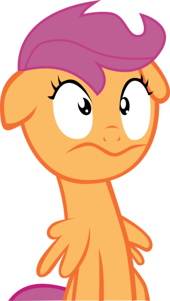 Size: 3025x5331 | Tagged: artist:freak0uo, safe, scared, scootaloo, simple background, sleepless in ponyville, transparent background, vector