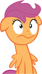 Size: 3025x5331 | Tagged: artist:freak0uo, safe, scared, scootaloo, simple background, sleepless in ponyville, transparent background, vector