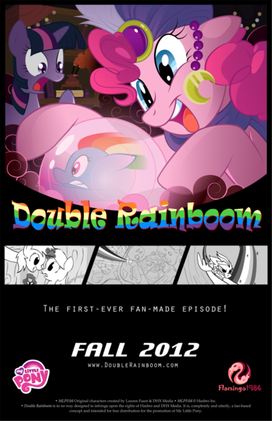 Size: 1518x2345 | Tagged: artist:silentazrael, crystal ball, derpibooru import, double rainboom, pinkie pie, poster, promo, rainbow dash, safe, twilight sparkle