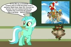 Size: 887x588 | Tagged: captain planet and the planeteers, chalkboard, christmas, derpibooru import, human studies101 with lyra, lyra heartstrings, macgyver, meme, safe