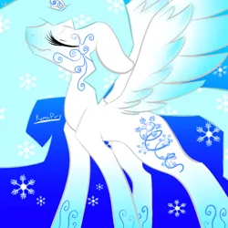 Size: 500x500 | Tagged: safe, artist:rainbowdrool, derpibooru import, ponified, alicorn, pony, 30 minute art challenge, ice