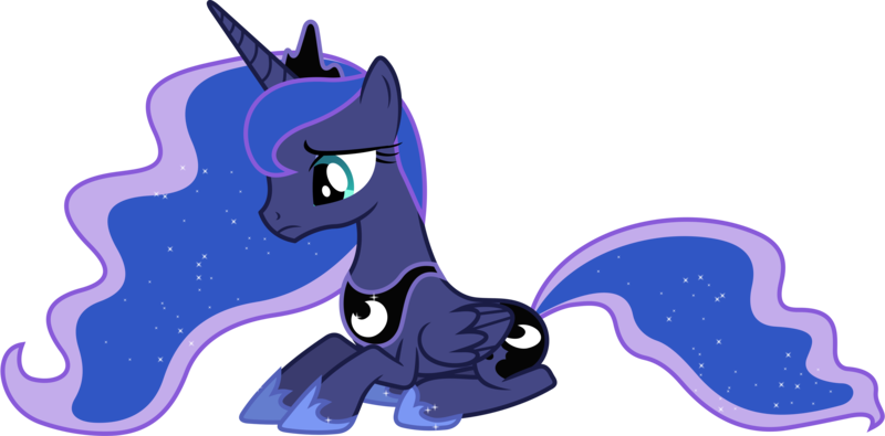 Size: 8740x4310 | Tagged: absurd resolution, artist:90sigma, derpibooru import, princess luna, prone, sad, safe, simple background, solo, transparent background, vector