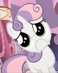 Size: 579x725 | Tagged: :c, derpibooru import, frown, sad, safe, screencap, sleepless in ponyville, solo, sweetie belle, sweetie frown