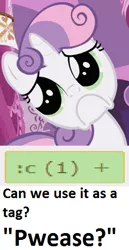 Size: 244x472 | Tagged: :c, derpibooru import, please, pouting, puppy dog eyes, request, sad, safe, sweetie belle, sweetie frown, tags