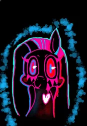 Size: 1164x1680 | Tagged: artist:black dog, askpinkamena-kor, derpibooru import, fanart, inverted colors, pinkamena diane pie, pinkie pie, safe