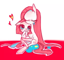 Size: 740x701 | Tagged: safe, derpibooru import, pinkie pie, ask young pinkamena, crying, cute, cuteamena, heart, heart eyes, pinkamena diane pie, self ponidox, wingding eyes, young, younger