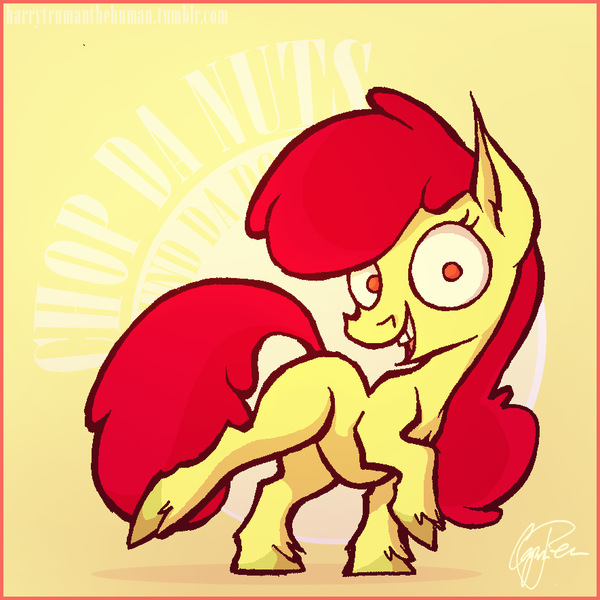 Size: 885x885 | Tagged: safe, artist:capnpea, derpibooru import, apple bloom, missing accessory, unshorn fetlocks