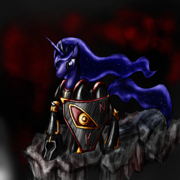 Size: 900x900 | Tagged: armor, artist:michos, derpibooru import, parody, princess luna, safe, solo, tibia