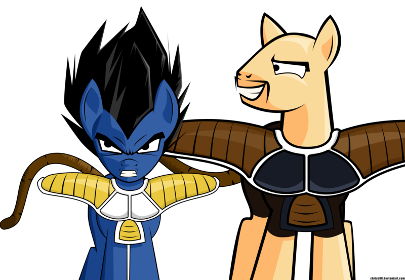 Size: 2500x1727 | Tagged: annoyed, artist:chriss88, derpibooru import, dragon ball, dragon ball z, dragonball z abridged, goddammit nappa, i'm surrounded by idiots, nappa, ponified, safe, saiyan, saiyan armor, spikey mane, tail, vegeta