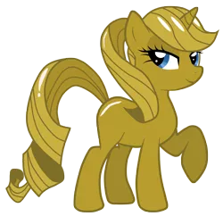 Size: 5000x4842 | Tagged: absurd resolution, derpibooru import, golden, luster dust, luster dust-ified, raised hoof, rarigold, rarity, safe, simple background, solo, transparent background, vector