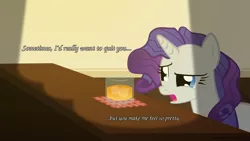 Size: 1920x1080 | Tagged: safe, derpibooru import, rarity, pony, unicorn, alcohol, alcoholism, sad, scotch