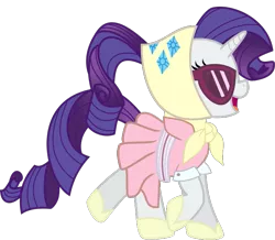 Size: 707x616 | Tagged: safe, artist:hali66, derpibooru import, rarity, sleepless in ponyville, camping outfit, clothes, dress, glasses, simple background, svg, transparent background, vector