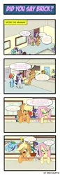 Size: 660x1914 | Tagged: applejack, artist:reikomuffin, comic, derpibooru import, fluttershy, glasses, rainbow dash, rarity, safe