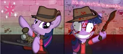 Size: 1344x595 | Tagged: artist:gandwor, blood, christian brutal sniper, derpibooru import, parody, semi-grimdark, sniper, team fortress 2, twilight snapple, twilight sniper, twilight sparkle