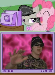 Size: 439x600 | Tagged: safe, derpibooru import, octavia melody, pinkie pie, human, pony, exploitable meme, irl, irl human, meme, photo, russian, russian meme, tv meme