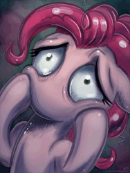 Size: 300x400 | Tagged: animated, artist:kp-shadowsquirrel, crying, derpibooru import, i have no mouth and i must scream, no mouth, no nose, pinkie pie, semi-grimdark, solo