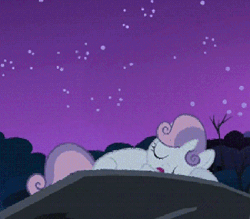 Size: 500x437 | Tagged: animated, campfire song, derpibooru import, safe, sleeping, sleepless in ponyville, sweetie belle