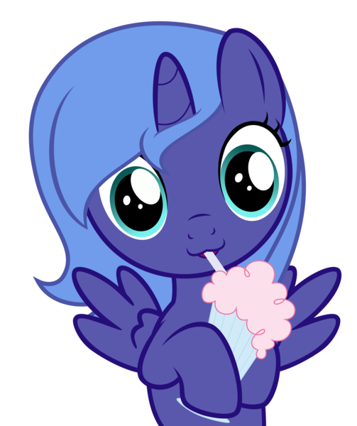 Size: 6000x7155 | Tagged: safe, artist:drpancakees, derpibooru import, princess luna, pony, absurd resolution, cute, filly, milkshake, milkshake ponies, simple background, solo, transparent background, vector, woona