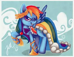 Size: 3300x2550 | Tagged: safe, artist:jabbym, derpibooru import, rainbow dash, pegasus, pony, the best night ever, clothes, dress, gala dress, solo