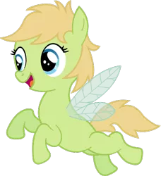Size: 538x591 | Tagged: safe, artist:pony-of-interest, derpibooru import, oc, flutter pony, cute, filly, g1, g1 to g4, generation leap, open mouth, simple background, smiling, transparent background, vector