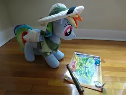 Size: 4608x3456 | Tagged: artist:wilshirewolf, compass, cosplay, daring do, derpibooru import, irl, map, photo, plushie, rainbow dash, safe, telescope