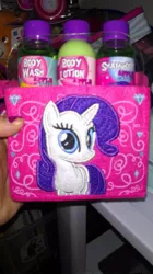 Size: 421x750 | Tagged: safe, derpibooru import, rarity, pony, irl, merchandise, photo, shampoo