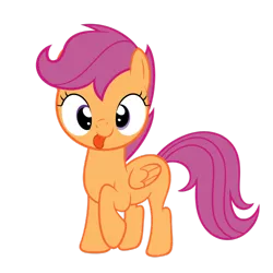Size: 894x894 | Tagged: safe, derpibooru import, scootaloo, :p, cross-eyed, cute, cutealoo, looking at you, raised hoof, silly, simple background, smiling, solo, tongue out, transparent background, vector