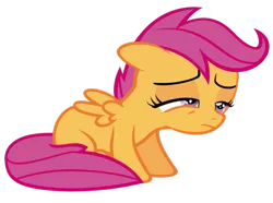 Size: 1036x772 | Tagged: artist:thatsgrotesque, cute, dead source, derpibooru import, safe, scootaloo, simple background, solo, tired, transparent background, vector
