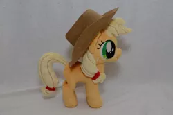 Size: 800x530 | Tagged: safe, artist:makeshiftwings30, derpibooru import, applejack, pony, filly, hat, irl, photo, plushie, solo