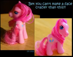 Size: 800x622 | Tagged: artist:wylf, custom, derpibooru import, g3, irl, photo, pinkie blind, pinkie pie, safe, solo, toy