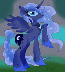 Size: 4500x5000 | Tagged: absurd resolution, artist:dustyranger, derpibooru import, princess luna, raised hoof, safe, solo