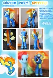 Size: 700x1021 | Tagged: safe, artist:autumnalone, derpibooru import, spitfire, pony, brushable, custom, irl, photo, toy