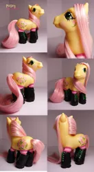Size: 661x1209 | Tagged: safe, artist:woosie, derpibooru import, posey, pony, boots, custom, g1, g1 to g3, g3, generation leap, irl, photo, solo, toy