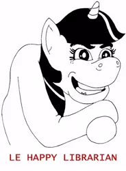 Size: 478x650 | Tagged: antisemitism, artist:a. wyatt mann, black and white, derpibooru import, grayscale, image macro, jew, jewnicorn, le, le happy merchant, monochrome, out of character, parody, racism, safe, simple background, twilight sparkle, white background