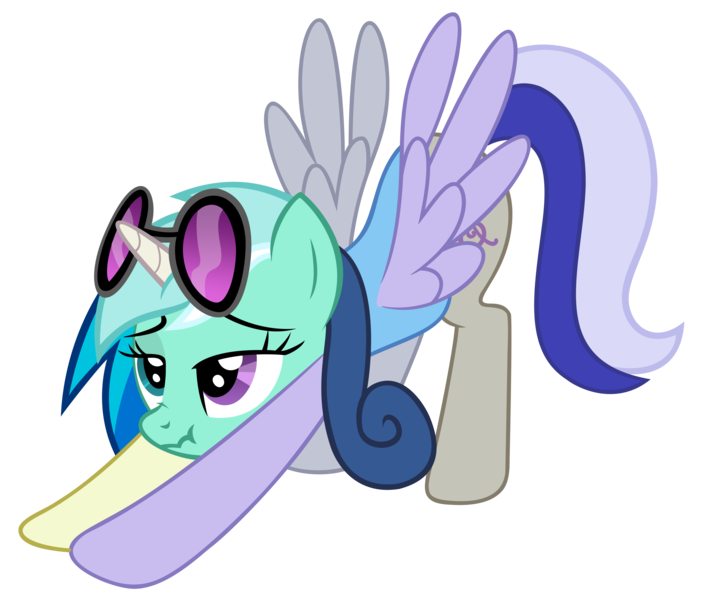 Size: 3000x2517 | Tagged: artist needed, safe, derpibooru import, bon bon, cloud kicker, derpy hooves, lyra heartstrings, minuette, octavia melody, sweetie drops, vinyl scratch, chimera, pegasus, pony, background pony, bonvinylyratavigatekicker hooves, exploitable meme, face down ass up, female, fusion, heterochromia, iwtcird, mare, meme, scrunchy face, simple background, spread wings, stretching, transparent background, wat, what has science done
