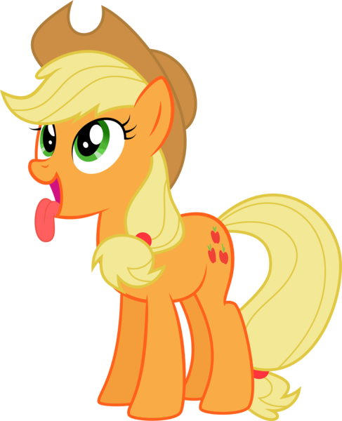 Size: 3000x3697 | Tagged: safe, artist:ivanspacebiker, derpibooru import, applejack, simple background, tongue out, transparent background, vector