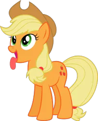 Size: 3000x3697 | Tagged: safe, artist:ivanspacebiker, derpibooru import, applejack, simple background, tongue out, transparent background, vector