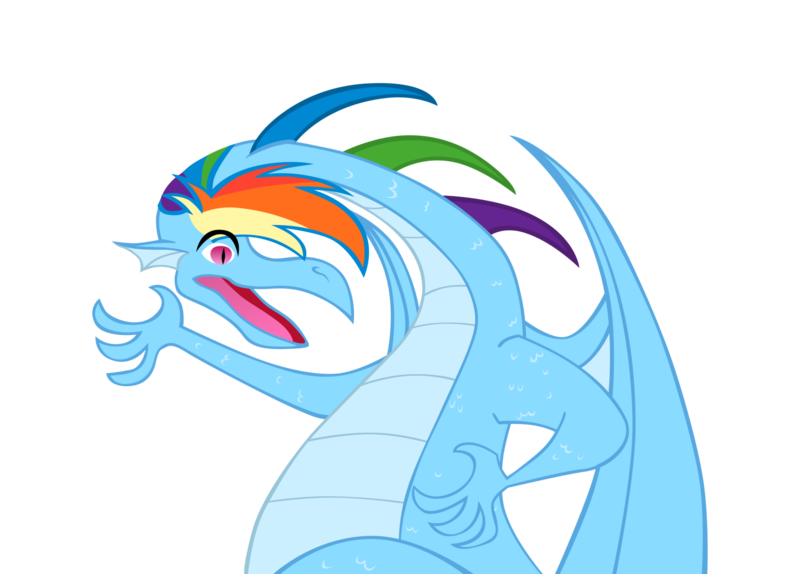 Size: 2491x1787 | Tagged: artist:navitaserussirus, derpibooru import, dragon, dragonified, rainbow dash, rainbow dragon, safe, simple background, species swap, transparent background, vector