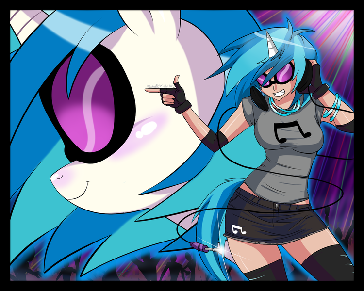 Size: 1800x1440 | Tagged: artist:ninja-8004, curvy, derpibooru import, horned humanization, humanized, human ponidox, safe, tailed humanization, vinyl scratch