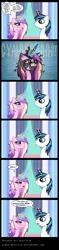 Size: 711x2996 | Tagged: artist:niban-destikim, bags under eyes, comic, derpibooru import, gross up close up, messy mane, princess cadance, safe, shining armor, shining armor is a goddamn moron, snot, this will end in a night on the couch, tired, yellow teeth