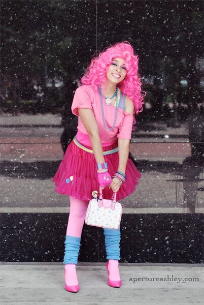 Size: 469x700 | Tagged: 80s, artist:enasni-v, cosplay, derpibooru import, high heels, human, irl, irl human, leg warmers, photo, pinkie pie, safe, shoes, solo