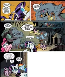 Size: 509x602 | Tagged: and call him george, applejack, cave troll, cave troll jim, comic, crying, derpibooru import, eyeshadow, fluttershy, george, idw, optimus prime, pinkie pie, rainbow dash, rarity, rubik's cube, sad, safe, spoiler:comic, spoiler:comic02, the return of queen chrysalis, twilight sparkle