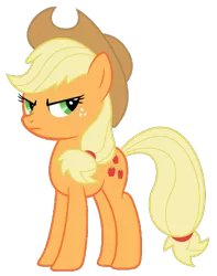 Size: 600x760 | Tagged: angry, applejack, applejack is not amused, artist:kuren247, derpibooru import, safe, simple background, transparent background, unamused, vector