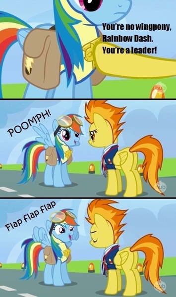 Size: 492x832 | Tagged: safe, derpibooru import, edit, edited screencap, screencap, rainbow dash, spitfire, pony, wonderbolts academy, comic, female, lesbian, screencap comic, shipping, spitdash, wingboner, wonderbolt trainee uniform