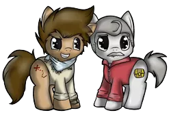 Size: 5104x3432 | Tagged: artist:sweetscribblez, derpibooru import, nathan drake, ponified, safe, uncharted, victor sullivan